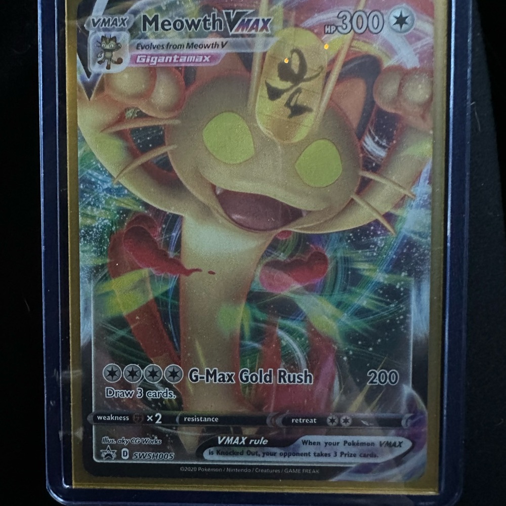Mint Meowth VMAX Pokémon Card